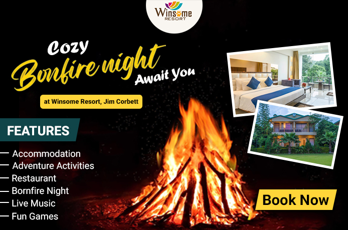 Bonfire with Music night in Jim Corbett Bonfire with Music night in Jim Corbett