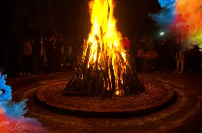 Holika Dahan Celebration in Jim Corbett